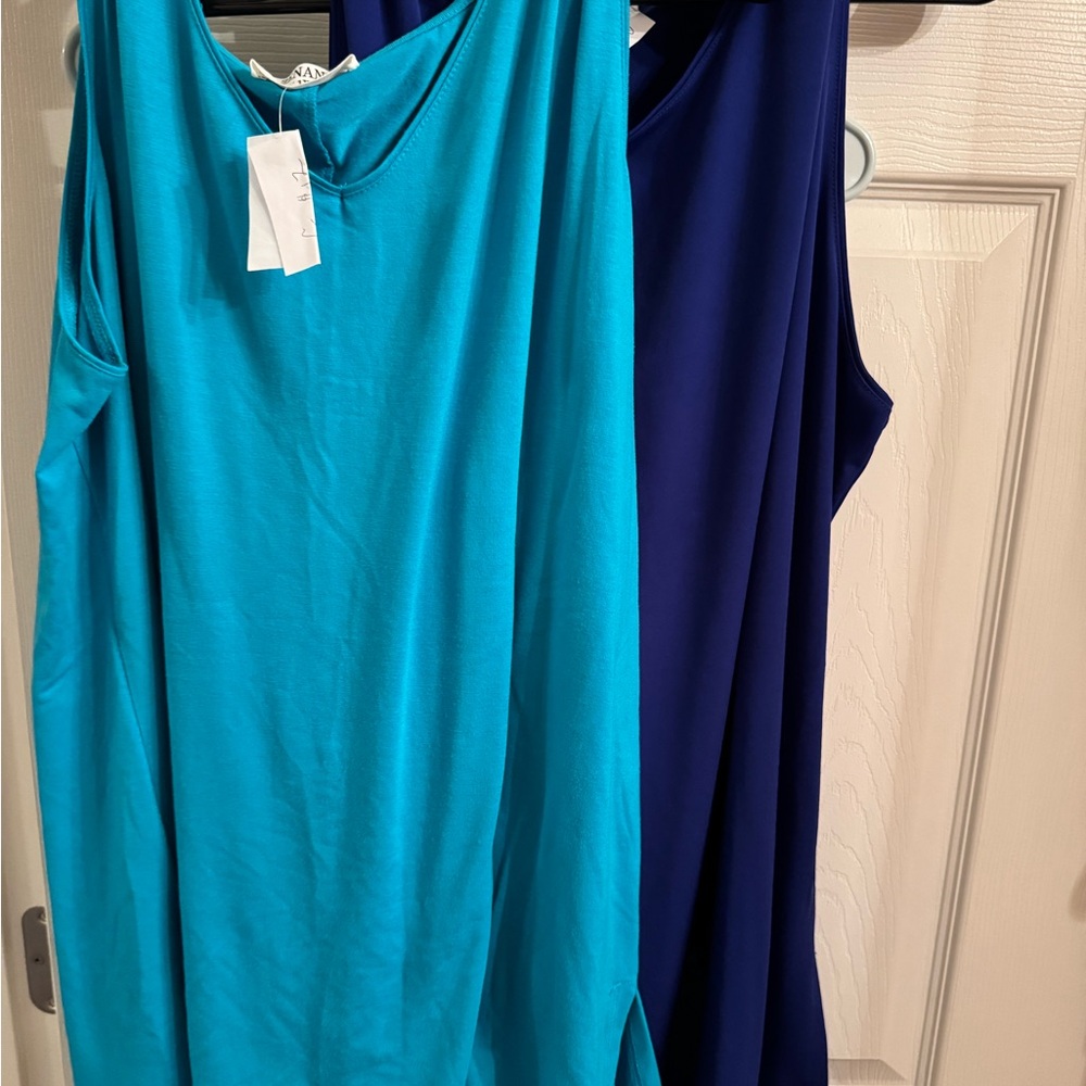 Blue and Black Sleeveless shirts